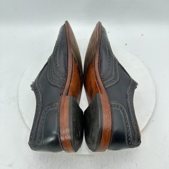 Allen Edmonds Neumok Men Size 9.5B Brown Leather Wingtip Oxford Dress Shoes - Picture 6 of 11